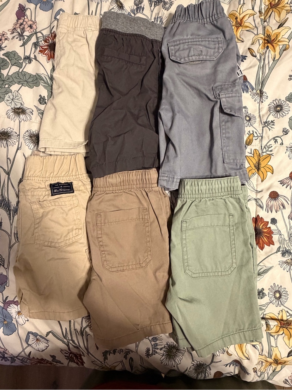 Cat & Jack Boys' Shorts Pack in Gray, Tan, Olive, Cream